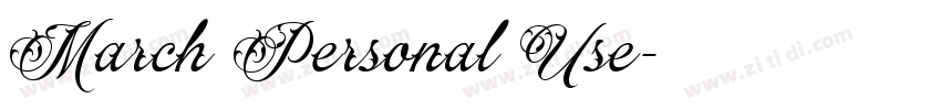 March Personal Use字体转换